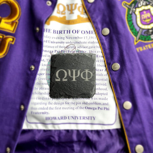 Omega Psi Phi Slate Coaster