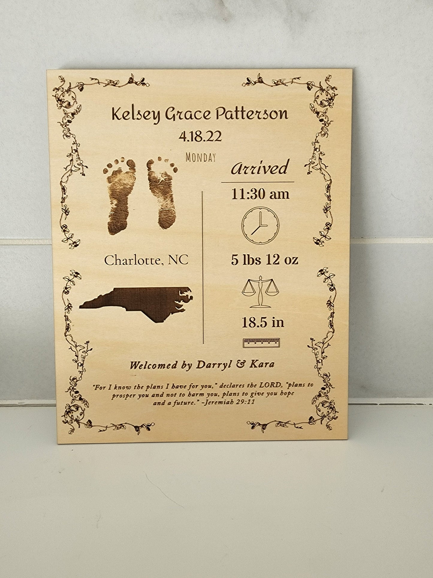 Newborn name plaque by deadlypouliche on DeviantArt